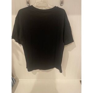 Womens Black Palm Tree Sequin T Shirt Graphic Tee Size‎ Large